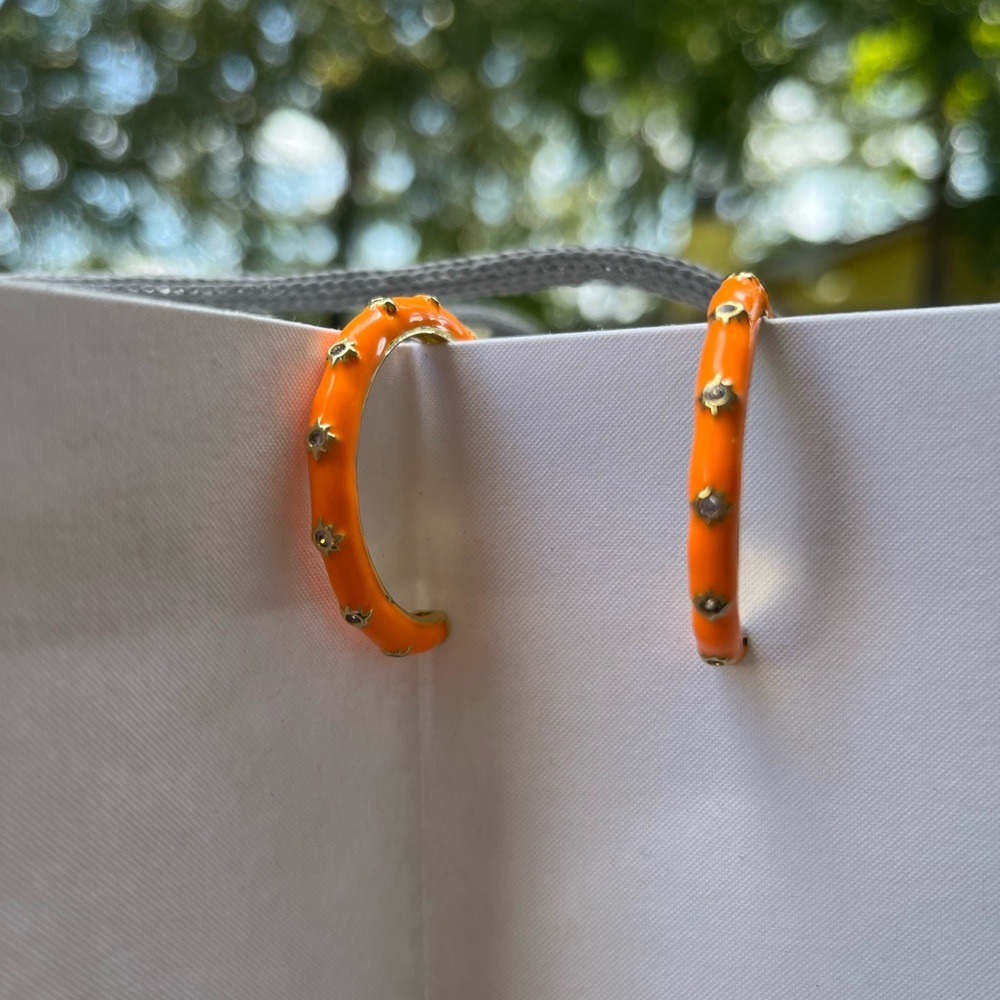 Vibrant Orange handcrafted earrings